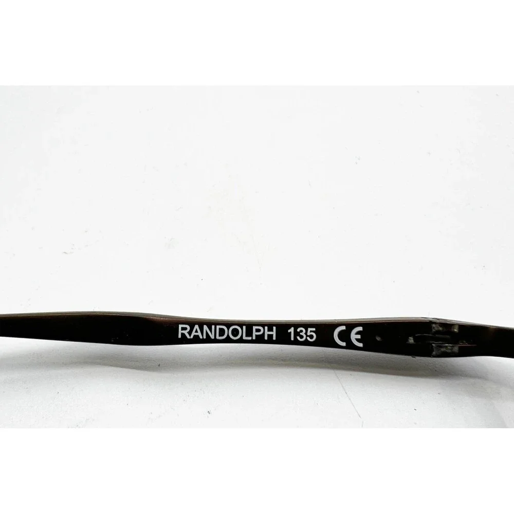 Randolph Hudson Eyeglass Frames Mens Brown Metal Square 53-21-135